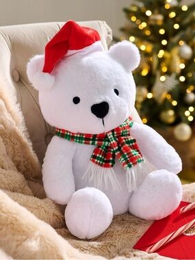 NWT American Greetings 12 in. Christmas Plush White Bear